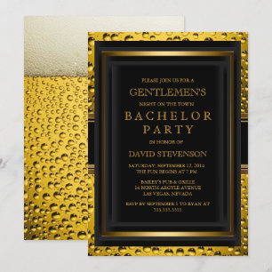 Beer Gentlemen's Bachelor Party Invite