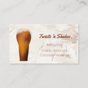 Beer Glass Bartender, Mixologist Business Card