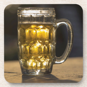Beer glass beverage close up, India Coaster