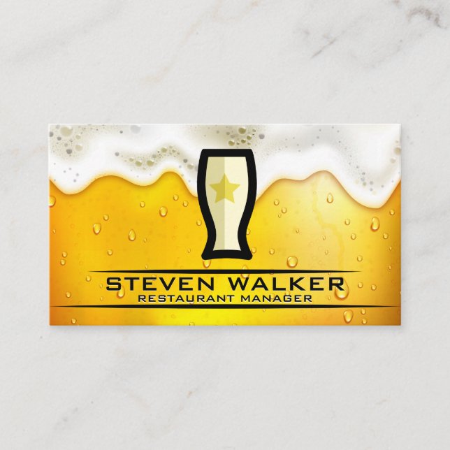 Beer Glass Logo | Froth Appointment Card (Front)