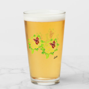 Beer Glass : Luck Of The Butterfly