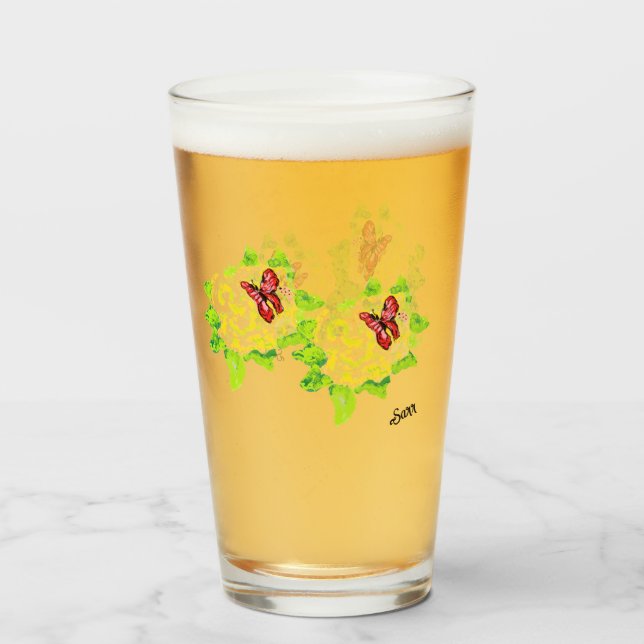 Beer Glass : Luck Of The Butterfly (Back Filled)