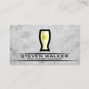 Beer Glass Marble Background Appointment Card
