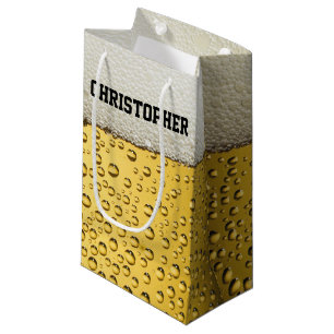 Beer Glass Personalise Small Gift Bag