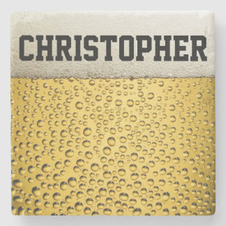 Beer Glass Personalise Stone Coaster