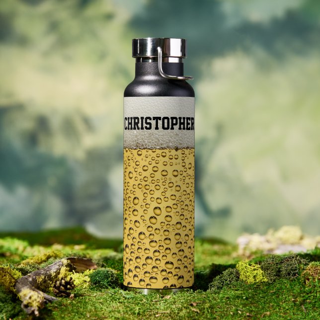 Beer Glass Personalise Water Bottle (Outdoor)
