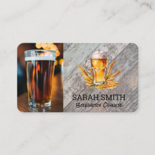 Beer Glass   Wheat   Brewery Business Card