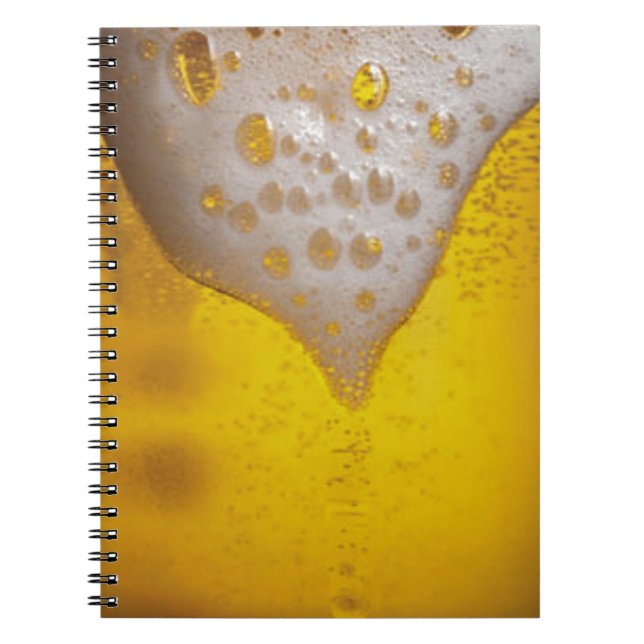 Beer Glass with Bubbles and Foam Notebook (Front)