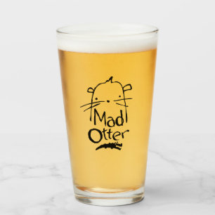 Beer Glass with Mad Otter logo