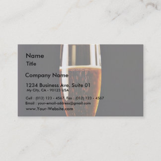 Beer Glasses Bubbles Business Card