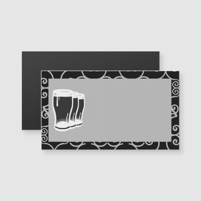Beer Glasses Business Card Magnet blank (Front/Back)