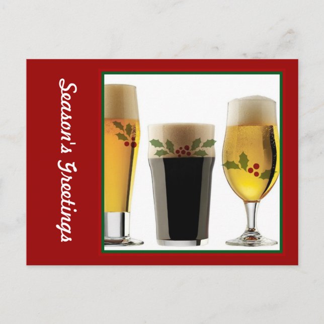 Beer Glasses Holiday Greetings (Front)