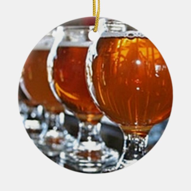 "BEER GLORIOUS BEER" CHRISTMAS ORNAMENT (Front)