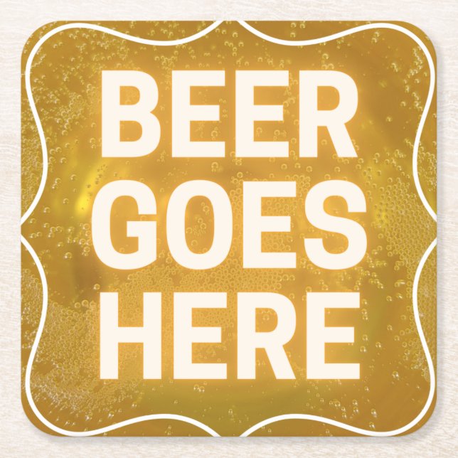 Beer Goes Here coaster (Front)
