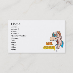 BEER GOGGLES funny drinking design Business Card