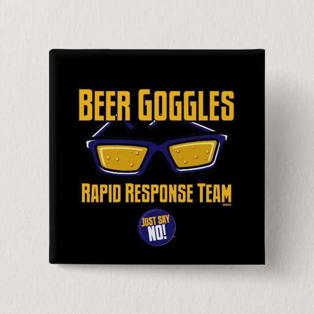 Beer Goggles Rapid Response Team 15 Cm Square Badge (Front)