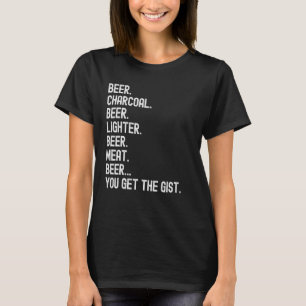 Beer Grilling Meat Father's Day Dad T-Shirt