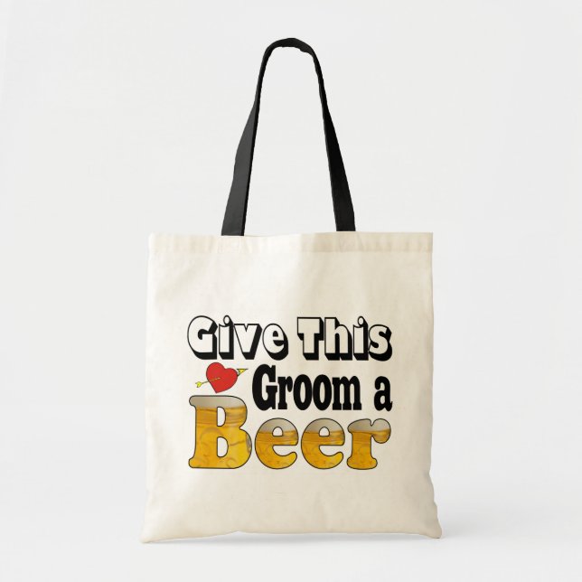 Beer Groom Tote Bag (Front)