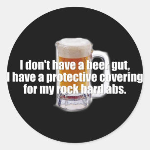 Beer Gut Classic Round Sticker