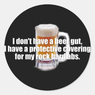 Beer Gut Classic Round Sticker