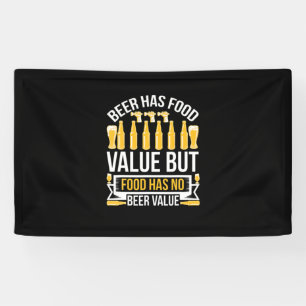 Beer Has Food Value Birthday Banner