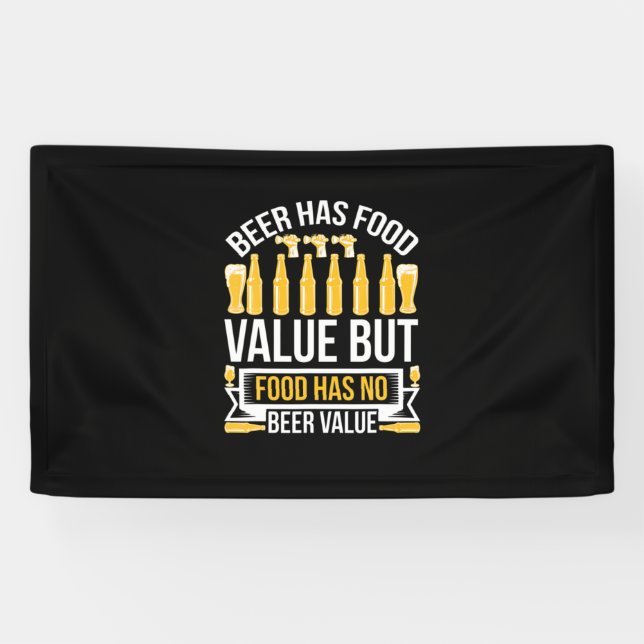 Beer Has Food Value Birthday Banner (Horizontal)