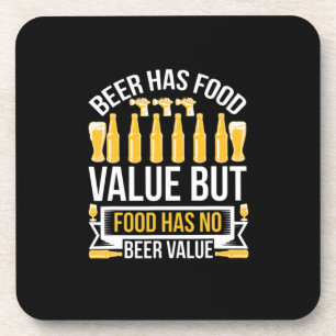 Beer Has Food Value Birthday Coaster