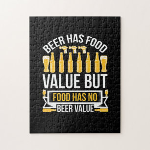 Beer Has Food Value Birthday Jigsaw Puzzle