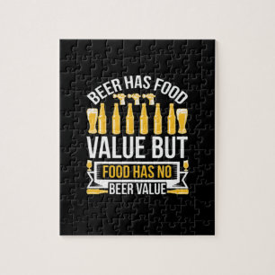 Beer Has Food Value Birthday Jigsaw Puzzle