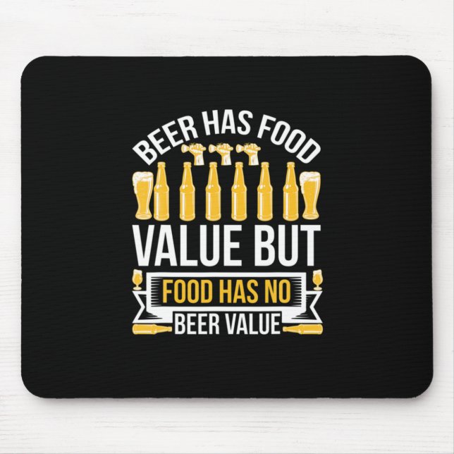 Beer Has Food Value Birthday Mouse Mat (Front)