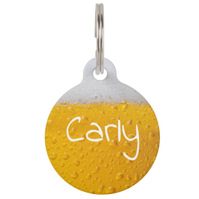 beer head pet tag (Front)
