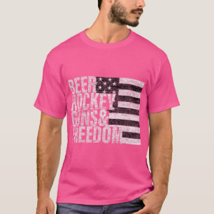 Beer Hockey Guns  Freedom T-Shirt