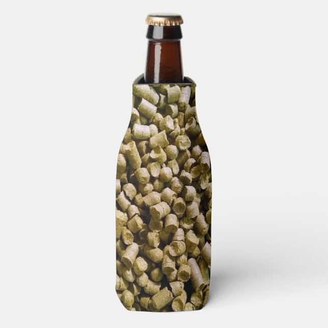 Beer Hops Brewery Home Brew Hop Head Bottle Cooler (Bottle Front)