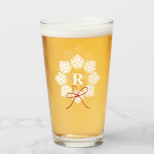 Beer Hops Christmas With Monogram Beer Glass
