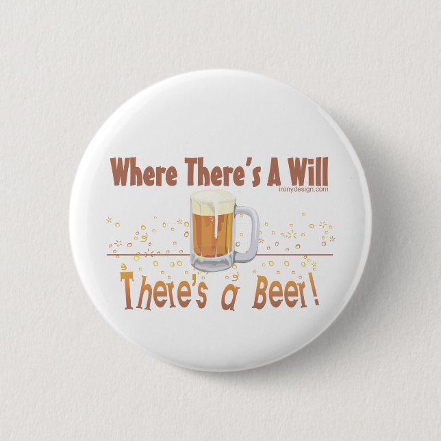 Beer Humour 6 Cm Round Badge (Front)