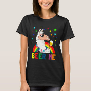 Beer Humour For Men Women Llama Beer Party T-Shirt