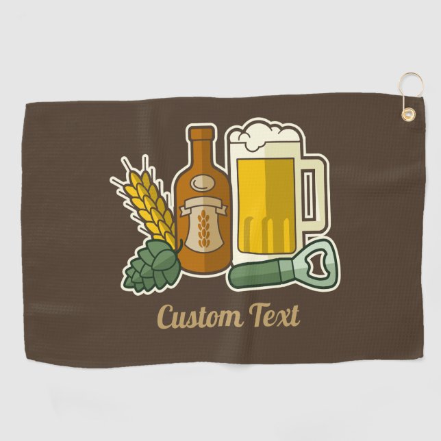 Beer Icons Golf Towel (Horizontal)