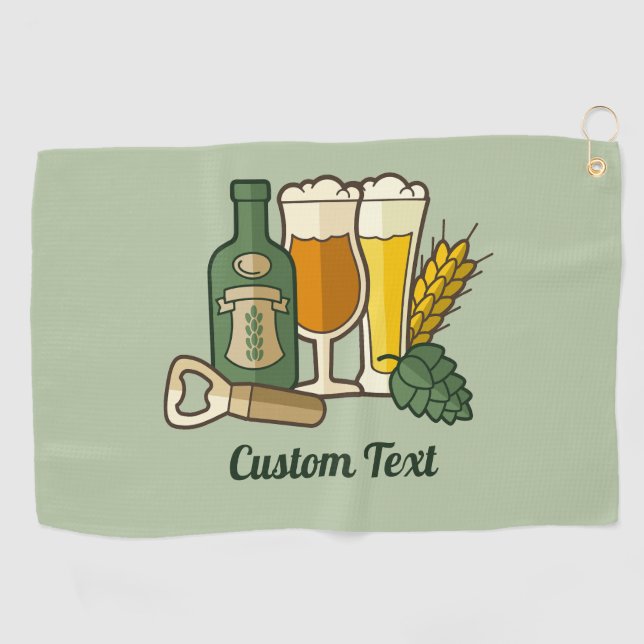 Beer Icons Golf Towel (Horizontal)