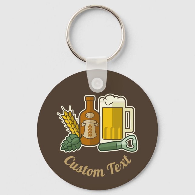 Beer Icons Keychain (Front)