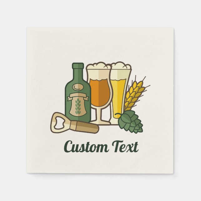 Beer Icons Napkins (Front)