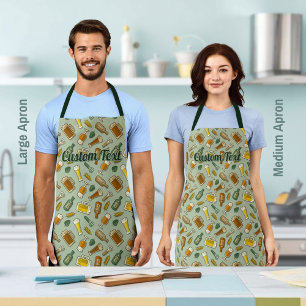 Beer Icons Pattern Apron