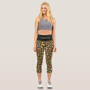 Beer Icons Pattern Capri Leggings