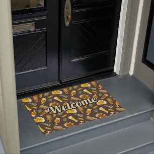Beer Icons Pattern Doormat