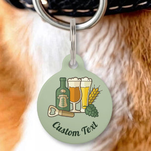 Beer Icons Pet ID Tag