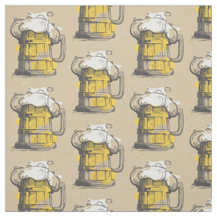 Beer Ilustration Fabric