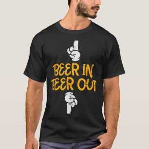 Beer In Out Funny Alcohol Drinking Team Squad Men  T-Shirt