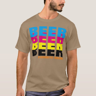 BEER in the CMYK colours, my favourite drink T-Shirt