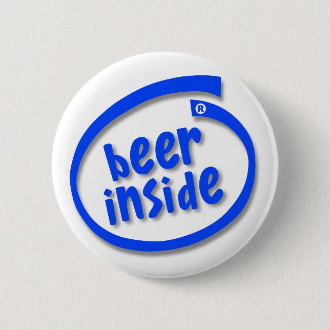 Beer Inside 6 Cm Round Badge (Front)