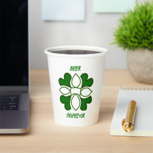 Beer Inspector St Patricks Celtic Cross and Cover Paper Cups