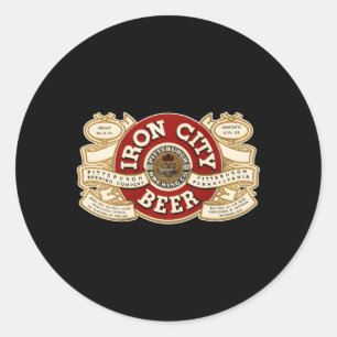 Beer Irons City Pittsburgh Beer Classic Round Sticker